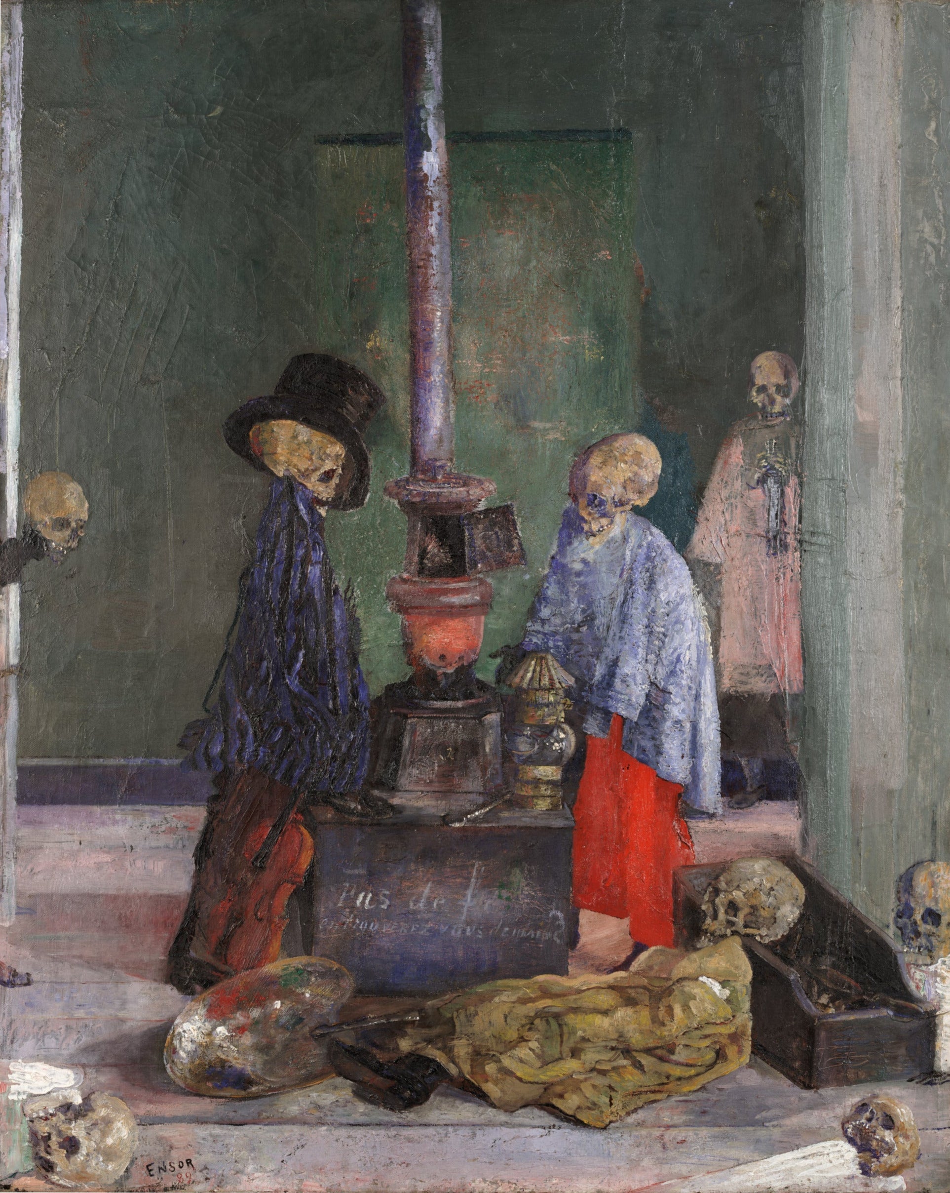 Skeletons Warming Themselves